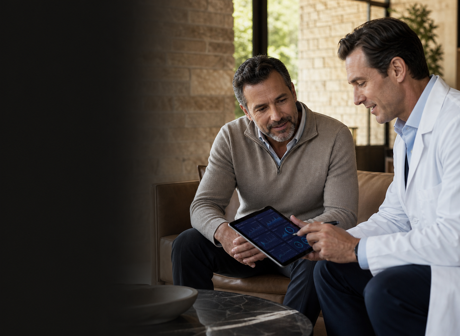 A physician and active professional reviewing health information